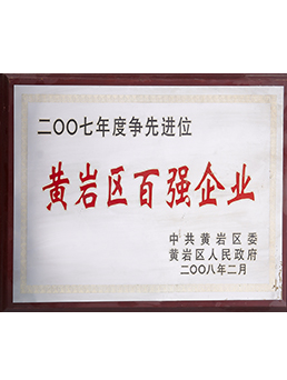 2007年度黃巖區百強企業